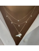 Sedefli Balık Kuyruğu Kolye