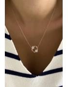 Sedefli Çiçek Kolye