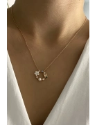 Sedefli Çiçek Kolye