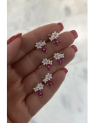 Sedefli Çiçek Küpe