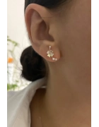 Sedefli Çiçek Küpe