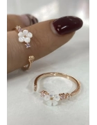 Sedefli Çiçek Yüzük