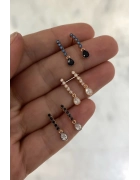 Sıra Taşlı Damla Küpe