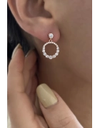 Süzme Taşlı Küpe