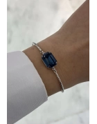 Swarovski Baget Safir Taşlı Tel Bilezik