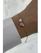 Swarovski İkili Kalp Bileklik