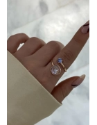 Swarovski Kare Taşlı Yüzük