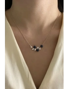 Swarovski Lacivert Taşlı Kolye