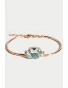 Swarovski Oval Aqua Tel Bilezik