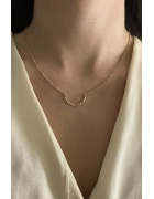 Swarovski Ters Hilal Kolye