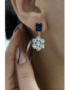 Swarovski Yeditaş Çiçek Küpe