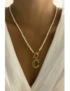 T Kilit Harf Kolye İncili