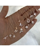 Taşlı Deniz Kabuğu Kolye