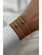 Taşlı Kalp Bileklik