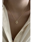 Taşlı Olimpiyat Halkalı Kolye