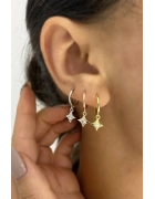 Taşlı Yıldız Küpe