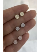 Taşlı Yuvarlak Küpe