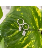 Tektaş Detaylı Halka Küpe