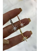 Tektaş Detaylı Kutup Yıldızı Küpe