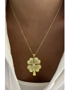 Top Zincirli Küçük Boy Yonca Kolye