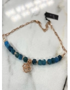 Turkuaz Taşlı Denizyıldızı Detaylı Halhal