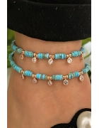 Turkuaz Taşlı Halhal