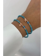 Turkuaz Harf Bileklik