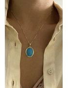 Turkuaz Vintage Kolye