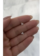 Üç Taş Piercing Küpe