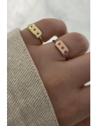 Üç Yıldız Detaylı Yüzük