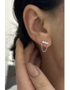 Üçtaş Zincir Küpe