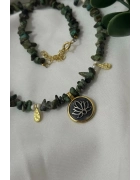 Yeşim Taşı Lotus Kolye