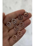 Yıldız Detaylı Yuvarlak Küpe