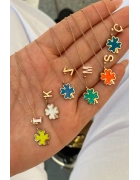 Yonca Minimal Harf Kolye