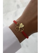 Yonca Ve Harf Detaylı Bileklik