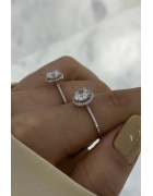 Yuvarlak Form Mozanit Tektaş Yüzük