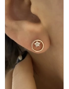 Yuvarlak Minik Yıldız Küpe