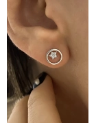 Yuvarlak Minik Yıldız Küpe