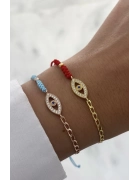 Zincir Detaylı Göz Bileklik