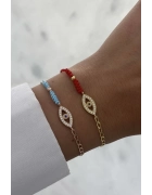 Zincir Detaylı Göz Bileklik