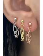 Zincir Detaylı Küpe