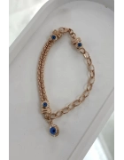 Zincir ve Örgü Detaylı Göz Bileklik