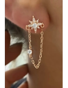 Zincirli Kutup Yıldızı Küpe