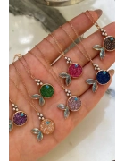 Zirkon Taşlı Balık Kolye