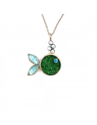 Zirkon Taşlı Balık Kolye