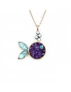 Zirkon Taşlı Balık Kolye