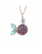 Zirkon Taşlı Balık Kolye