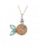 Zirkon Taşlı Balık Kolye