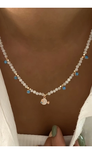 Ay Taşı Balık Kolye