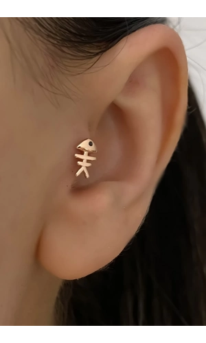 Balık Kılçığı Piercing Küpe